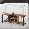 imageWLIVE TV Stand up to 65 Inch TV 55quot Entertainment Center Industrial TV Console with Open Storage Shelf for Living Room and Bedroom Rustic BrownRustic Brown