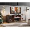 imageWLIVE TV Stand up to 65 Inch TV 55quot Entertainment Center Industrial TV Console with Open Storage Shelf for Living Room and Bedroom Rustic BrownRustic Brown
