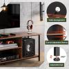 imageWLIVE TV Stand up to 65 Inch TV 55quot Entertainment Center Industrial TV Console with Open Storage Shelf for Living Room and Bedroom Rustic BrownRustic Brown