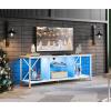 imageWLIVE TV Stand up to 65 Inch TV 55quot Entertainment Center Industrial TV Console with Open Storage Shelf for Living Room and Bedroom Rustic BrownWhite