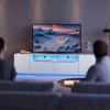 imageWLIVE TV Stand with LED Lights ampamp Large Storage Cabinet Modern Entertainment Center for 32435055 Inchs TVs Sturdy Media Console for Living Room BedroomGamingBlackWhite