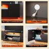 imageWLIVE TV Stand with LED Lights ampamp Large Storage Cabinet Modern Entertainment Center for 32435055 Inchs TVs Sturdy Media Console for Living Room BedroomGamingBlackBlack