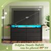 imageWLIVE Tall Dresser for Bedroom Wood Chest of Drawers with Mental Handles Black Bedroom Dresser with 5 Drawers Modern Minimalist Closet Store Organizer for Living Room HallwayBlack