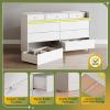 imageWLIVE Tall Dresser for Bedroom Wood Chest of Drawers with Mental Handles Black Bedroom Dresser with 5 Drawers Modern Minimalist Closet Store Organizer for Living Room HallwayWhite