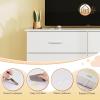 imageWLIVE Tall Dresser for Bedroom Wood Chest of Drawers with Mental Handles Black Bedroom Dresser with 5 Drawers Modern Minimalist Closet Store Organizer for Living Room HallwayWhite