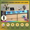 imageWLIVE Tall Dresser for Bedroom Wood Chest of Drawers with Mental Handles Black Bedroom Dresser with 5 Drawers Modern Minimalist Closet Store Organizer for Living Room HallwayLight Oak