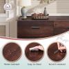 imageWLIVE Tall Dresser for Bedroom Wood Chest of Drawers with Mental Handles Black Bedroom Dresser with 5 Drawers Modern Minimalist Closet Store Organizer for Living Room HallwayBrown