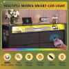 imageWLIVE Tall Dresser for Bedroom Wood Chest of Drawers with Mental Handles Black Bedroom Dresser with 5 Drawers Modern Minimalist Closet Store Organizer for Living Room HallwayBlack