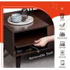 imageWLIVE Wood Lift Top Coffee Table with Hidden Compartment and Adjustable Storage Shelf Lift Tabletop Dining Table for Home Living Room Office Charcoal BlackEspresso