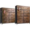 imageWLIVE 9 Drawer Dresser and 11 Drawer Dresser Set Dresser for Bedroom Closet Hallway Storage Dresser Organizer Unit Dressers ampamp Chests of Drawers with Fabric Bins