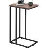 imageWLIVE C Shaped End Table Small Side Tables for Sofa and Bed Couch Table That Slides Under for Living Room Bedroom Home Office Small SpacesBrown