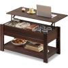 imageWLIVE Coffee Table 39quot Lift Top Coffee Table with Hidden Compartment and Storage Shelf for Living Room Reception Room and Bedroom RedBrown
