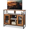imageWLIVE TV Stand 55 inch TV Tall Entertainment Center with Storage Farmhouse Industrial TV Console for Bedroom Living Room Rustic BrownRustic Brown
