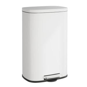 imageWLIVE 13 Gallon Trash Can 50 Liter Large Capacity Motion Sensor Automatic Trash Cans Touchless with LED Indicator Brushed Stainless Steel Finish Garbage Cans for Kitchen Office School SilverWhite
