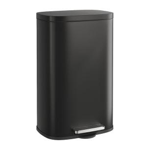 imageWLIVE 13 Gallon Trash Can 50 Liter Large Capacity Motion Sensor Automatic Trash Cans Touchless with LED Indicator Brushed Stainless Steel Finish Garbage Cans for Kitchen Office School SilverBlack