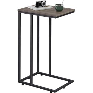 imageWLIVE C Shaped End Table Small Side Tables for Sofa and Bed Couch Table That Slides Under for Living Room Bedroom Home Office Small SpacesAgrey