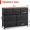 imageWLIVE 3 Drawer 4 Drawer and 7 Drawer Dresser Set Dresser for Bedroom Closet Hallway Storage Organizer Unit Dressers ampamp Chests of Drawers Charcoal Black