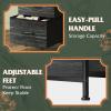 imageWLIVE 3 Drawer Dresser and 8 Drawer Dresser Set Dresser for Bedroom Closet Hallway Storage Dresser Organizer Unit Dressers ampamp Chests of Drawers with Fabric Bins Charcoal Black Wood Grain Print