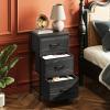 imageWLIVE 3 Drawer Dresser and 8 Drawer Dresser Set Dresser for Bedroom Closet Hallway Storage Dresser Organizer Unit Dressers ampamp Chests of Drawers with Fabric Bins Charcoal Black Wood Grain Print