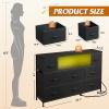 imageWLIVE 3 Drawer Dresser and 8 Drawer Dresser Set Dresser for Bedroom Closet Hallway Storage Dresser Organizer Unit Dressers ampamp Chests of Drawers with Fabric Bins Charcoal Black