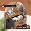 imageWLIVE 3 Drawer and 8 Drawer Dresser Set Dresser for Bedroom Closet Hallway Storage Organizer Unit Dressers ampamp Chests of Drawers with Fabric Bins Rustic Brown Wood Grain Print