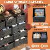 imageWLIVE 3 Drawer and 9 Drawer Dresser Set Dresser for Bedroom Closet Hallway Storage Organizer Unit Dressers ampamp Chests of Drawers with Fabric Bins Charcoal Black Wood Grain Print