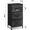 imageWLIVE 3 Drawer and 9 Drawer Dresser Set Dresser for Bedroom Closet Hallway Storage Organizer Unit Dressers ampamp Chests of Drawers with Fabric Bins Charcoal Black Wood Grain Print