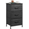 imageWLIVE 3 Drawer and 9 Drawer Dresser Set Dresser for Bedroom Closet Hallway Storage Organizer Unit Dressers ampamp Chests of Drawers with Fabric Bins Charcoal Black Wood Grain Print