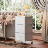 imageWLIVE 3 Drawer and 9 Drawer Dresser Set Dresser for Bedroom Closet Hallway Storage Organizer Unit Dressers ampamp Chests of Drawers with Fabric Bins White