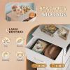 imageWLIVE 3 Drawer and 9 Drawer Dresser Set Dresser for Bedroom Closet Hallway Storage Organizer Unit Dressers ampamp Chests of Drawers with Fabric Bins White