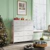 imageWLIVE 3 Drawer and 9 Drawer Dresser Set Dresser for Bedroom Closet Hallway Storage Organizer Unit Dressers ampamp Chests of Drawers with Fabric Bins White
