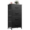 imageWLIVE 4 Drawer and 8 Drawer Dresser Set Dresser for Bedroom Closet Hallway Storage Organizer Unit Dressers ampamp Chests of Drawers with Fabric Bins Charcoal Black