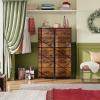 imageWLIVE 5 Drawer Dresser and 11 Drawer Dresser Set Dresser for Bedroom Closet Hallway Storage Dresser Organizer Unit Dressers ampamp Chests of Drawers with Fabric Bins Rustic Brown Wood Grain Print