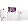 imageWLIVE 4 Drawer Dresser 7 Drawer and 9 Drawer Dresser Set Dresser for Bedroom Closet Hallway Storage Dresser Organizer Unit Dressers ampamp Chests of Drawers White