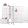 imageWLIVE 4 Drawer Dresser and 9 Drawer Dresser Set Dresser for Bedroom Closet Hallway Storage Dresser Organizer Unit Dressers ampamp Chests of Drawers with Fabric Bins