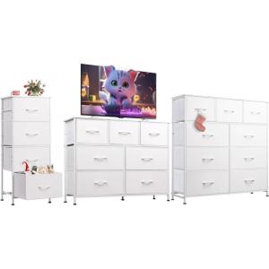 imageWLIVE 4 Drawer Dresser 7 Drawer and 9 Drawer Dresser Set Dresser for Bedroom Closet Hallway Storage Dresser Organizer Unit Dressers ampamp Chests of Drawers White