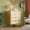 imageWLIVE 6 Drawer Dresser for Bedroom 4724 Wide Wood White Dresser Storage Organizer with Sturdy Metal Handle TV Stand for 55 inch TV Chest of Drawers for Living Room Hallway ClosetLight Oak