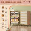 imageWLIVE 6 Drawer Dresser for Bedroom 4724 Wide Wood White Dresser Storage Organizer with Sturdy Metal Handle TV Stand for 55 inch TV Chest of Drawers for Living Room Hallway ClosetLight Oak