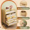 imageWLIVE 6 Drawer Dresser for Bedroom 4724 Wide Wood White Dresser Storage Organizer with Sturdy Metal Handle TV Stand for 55 inch TV Chest of Drawers for Living Room Hallway ClosetLight Oak