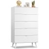 imageWLIVE 6 Drawer Dresser for Bedroom 4724 Wide Wood White Dresser Storage Organizer with Sturdy Metal Handle TV Stand for 55 inch TV Chest of Drawers for Living Room Hallway ClosetWhite