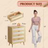 imageWLIVE 6 Drawer Dresser for Bedroom 4724 Wide Wood White Dresser Storage Organizer with Sturdy Metal Handle TV Stand for 55 inch TV Chest of Drawers for Living Room Hallway ClosetLight Oak