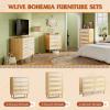 imageWLIVE 6 Drawer Dresser for Bedroom 4724 Wide Wood White Dresser Storage Organizer with Sturdy Metal Handle TV Stand for 55 inch TV Chest of Drawers for Living Room Hallway ClosetLight Oak
