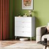 imageWLIVE 6 Drawer Dresser for Bedroom 4724 Wide Wood White Dresser Storage Organizer with Sturdy Metal Handle TV Stand for 55 inch TV Chest of Drawers for Living Room Hallway ClosetWhite