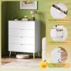 imageWLIVE 6 Drawer Dresser for Bedroom 4724 Wide Wood White Dresser Storage Organizer with Sturdy Metal Handle TV Stand for 55 inch TV Chest of Drawers for Living Room Hallway ClosetWhite