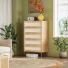 imageWLIVE 6 Drawer Dresser for Bedroom 4724 Wide Wood White Dresser Storage Organizer with Sturdy Metal Handle TV Stand for 55 inch TV Chest of Drawers for Living Room Hallway ClosetLight Oak