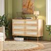 imageWLIVE 6 Drawer Dresser for Bedroom 4724 Wide Wood White Dresser Storage Organizer with Sturdy Metal Handle TV Stand for 55 inch TV Chest of Drawers for Living Room Hallway ClosetLight Oak