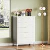 imageWLIVE 6 Drawer Dresser for Bedroom 4724 Wide Wood White Dresser Storage Organizer with Sturdy Metal Handle TV Stand for 55 inch TV Chest of Drawers for Living Room Hallway ClosetWhite