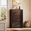 imageWLIVE Farmhouse 6 Drawer Dresser for Bedroom 5307 Wide Wood Dresser Storage Organizer with Double Rustic Handle TV Stand for 60 inch TV Chest of Drawers for Living Room Hallway BrownBrown