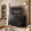 imageWLIVE Farmhouse 6 Drawer Dresser for Bedroom 5307 Wide Wood Dresser Storage Organizer with Double Rustic Handle TV Stand for 60 inch TV Chest of Drawers for Living Room Hallway BrownBlack