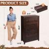 imageWLIVE Farmhouse 6 Drawer Dresser for Bedroom 5307 Wide Wood Dresser Storage Organizer with Double Rustic Handle TV Stand for 60 inch TV Chest of Drawers for Living Room Hallway BrownBrown